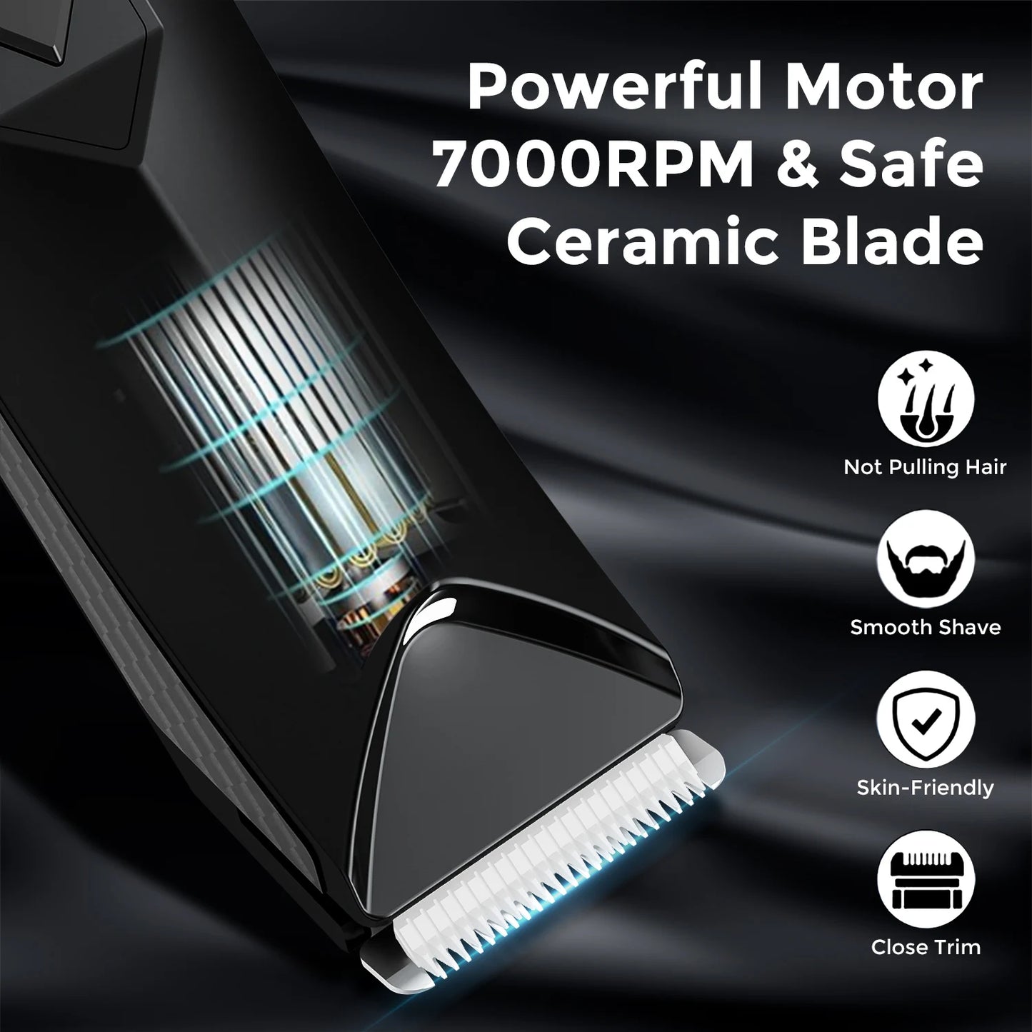 Sejoy T8S Electric Groin Hair Trimmer Men Rechargeable Body Groomer Waterproof