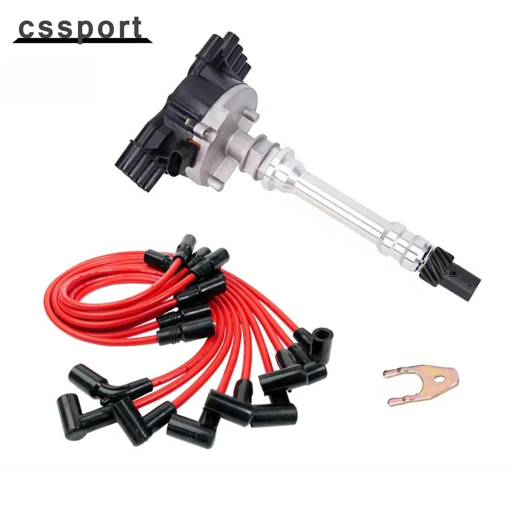 Ignition Distributor Spark Plugs Wires Set for GMC Cadillac
