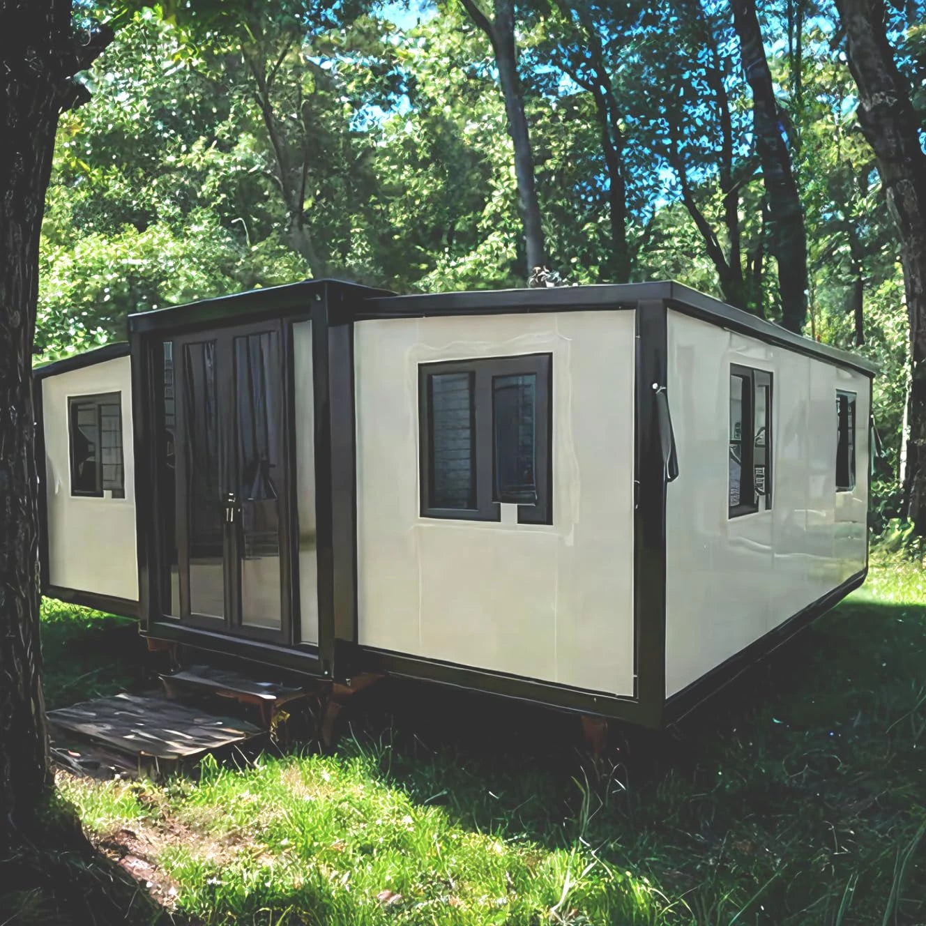 40Ft Prefabricated Container House 3 Bedroom Modular Tiny Home With Kitchen