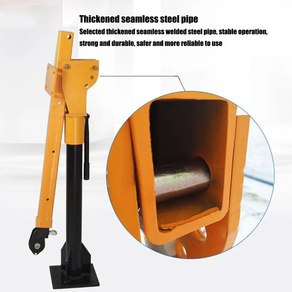 Tru360°rotatable Base Pickup Truck Jib Cranes with Electric Winch and Remote Control,with Electric Winch 3000 lbs,