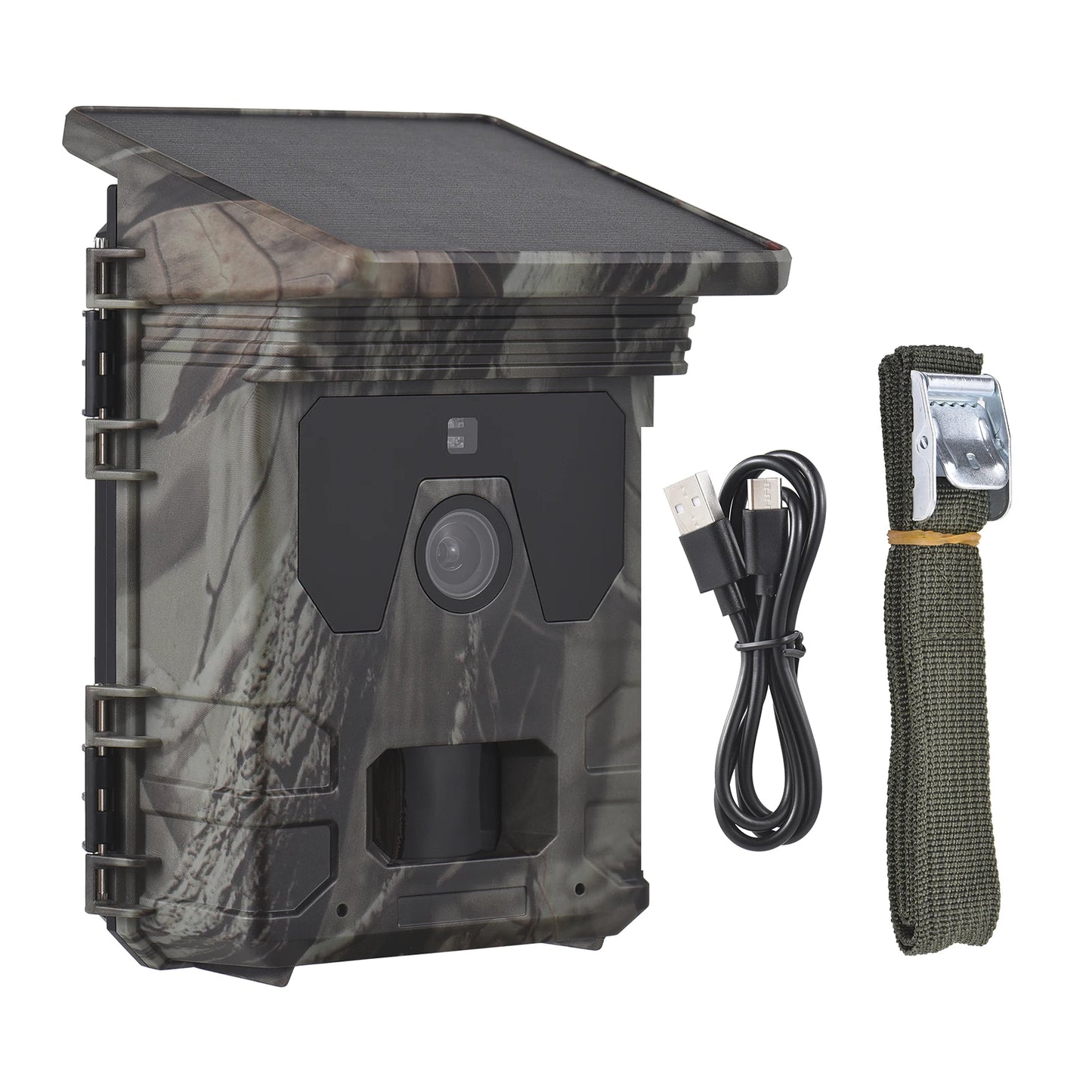 Solar Powered Night Vision Trail Camera 50MP 4K Videos Fast Trigger Time Ideal for Wildlife Monitoring and Hunting
