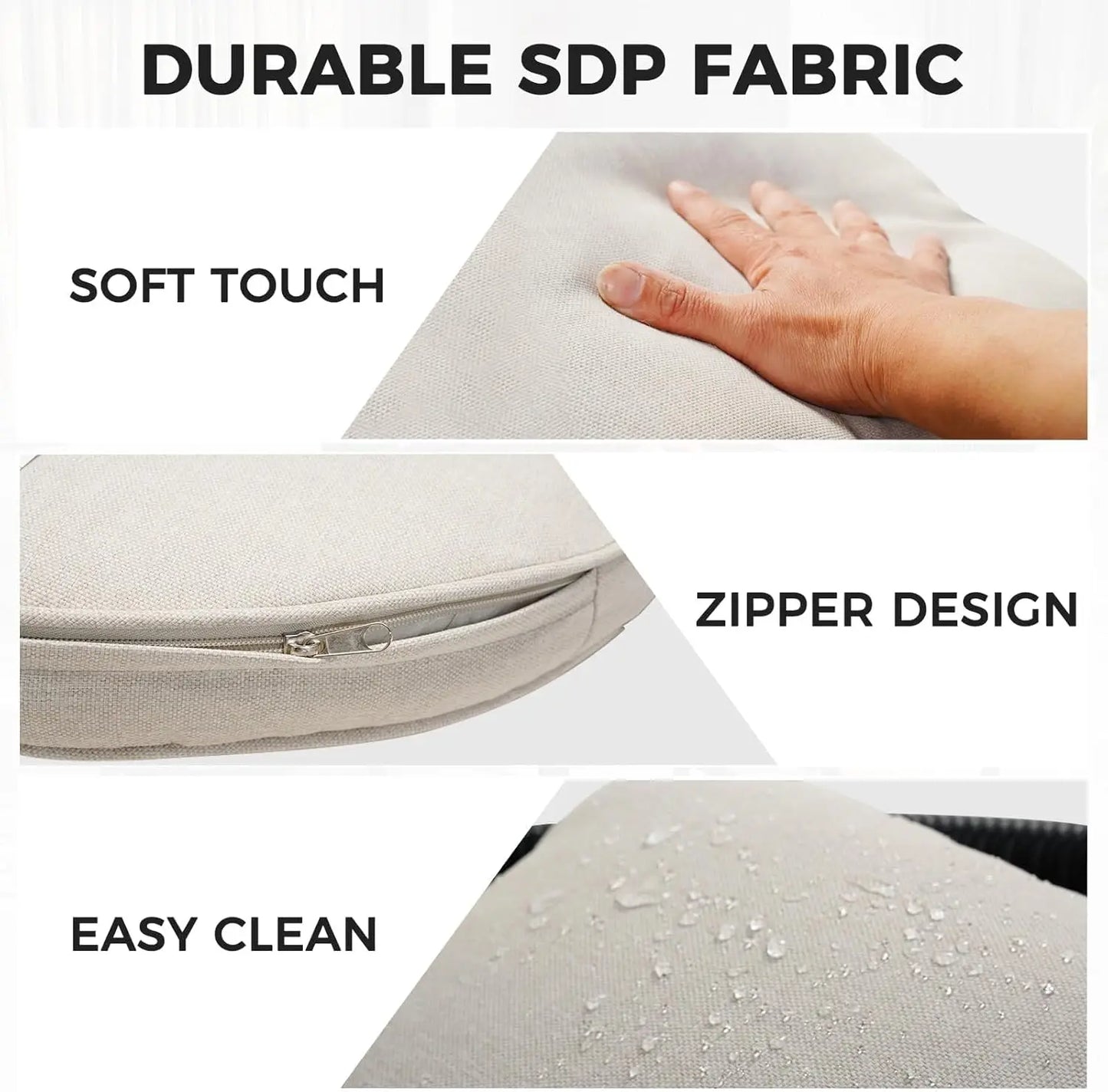 Outdoor Dining Set for 6 7 Piece Patio Table and Chairs Set Metal Woven Wicker Fixed Chairs with Thickened Cushions