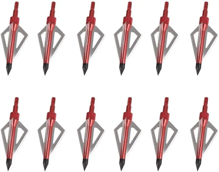 3 Blades Broadheads Archery 100 Grain 12 Pack Crossbow