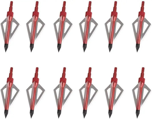 Hunting Broadheads 3 Blade 100 Grain 12 Pack For Crossbow