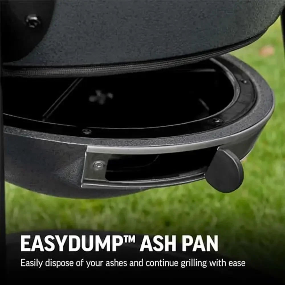 20" Kamado Charcoal Grill & Smoker with Cast Iron Grates 447 Sq Inch Cooking Area Triple-Walled Steel Insulation Locking Lid &