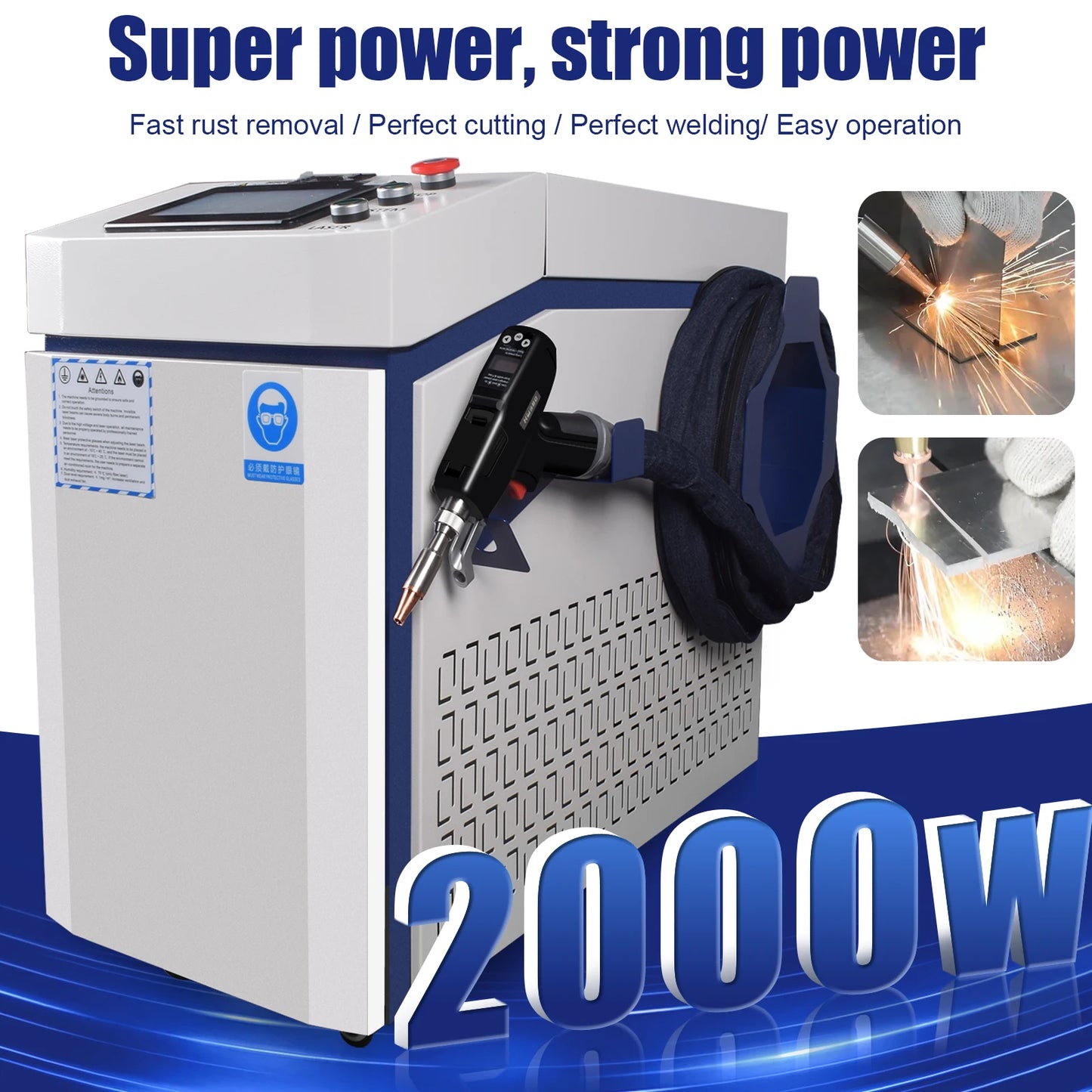 3000W 4 in 1 Fiber Laser Welding Cutting Cleaning Soldering Machine Handheld Fiber Laser Welder for All Metal EU US Stock