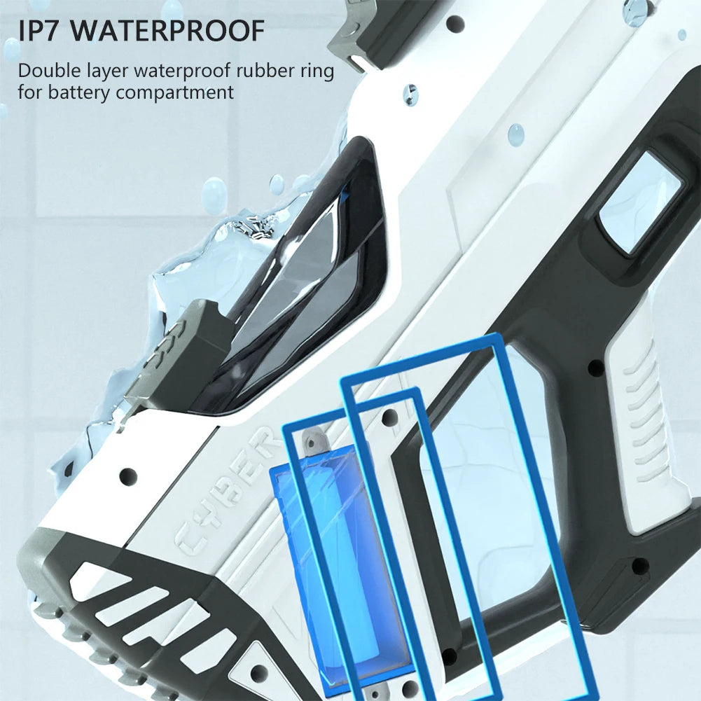 Automatic Electric Water Gun Battery Powered Squirt Blaster for Adults and Kids with Auto Suction Summer Pool Beach Toy