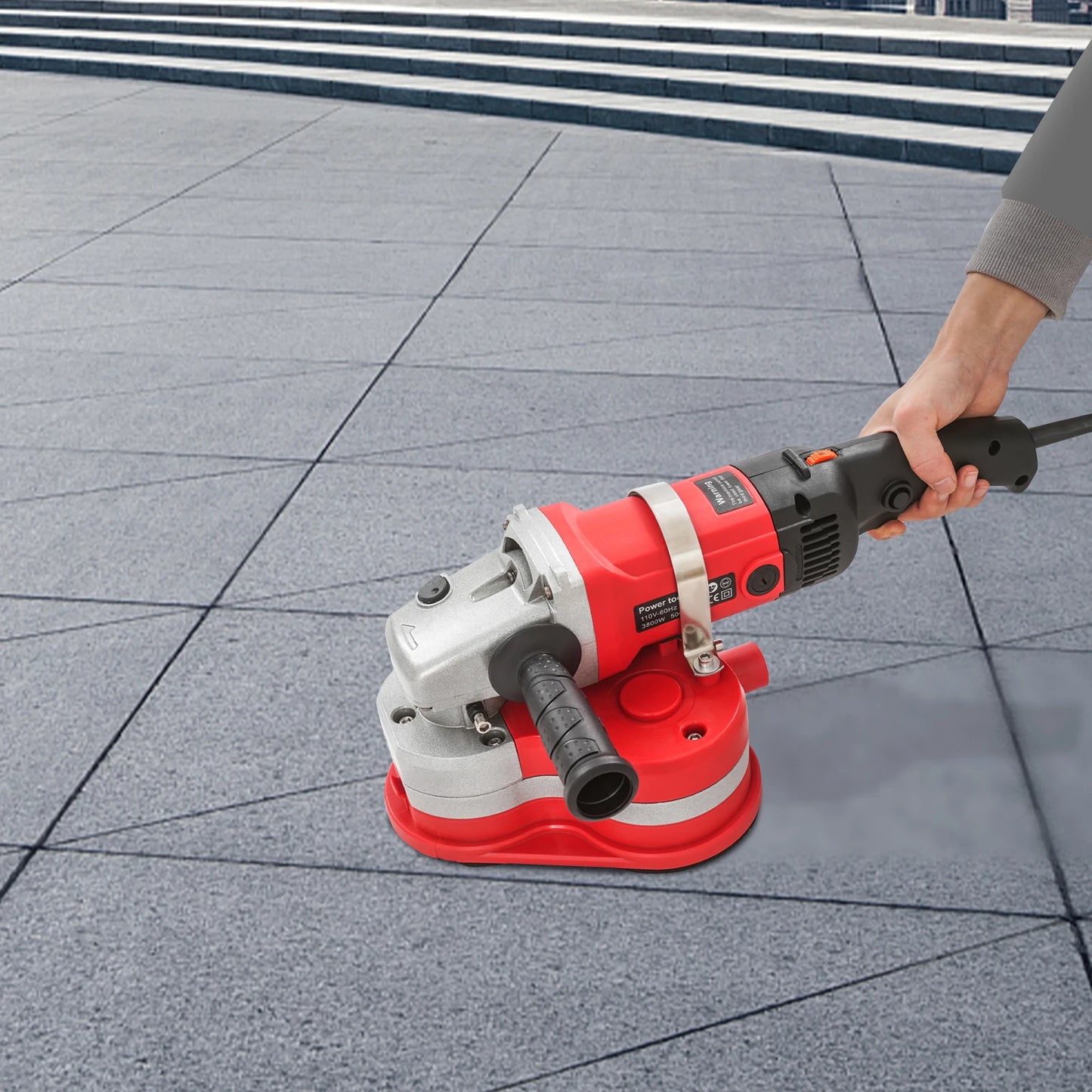 6 Speed Adjustment 2800 Watt Handheld Electric Polishing Machine with 3 Polishing Discs and 3 Diamond Discs for Sanding and Polishing