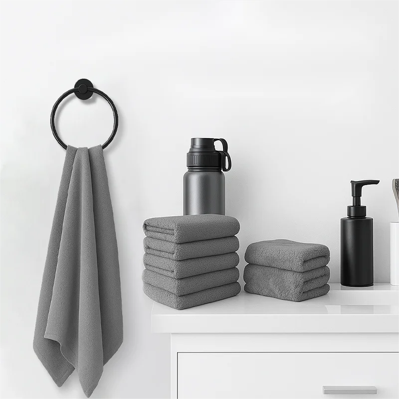 4 Pieces Set Luxury Bamboo Fiber Towels for Home Bath Thick Absorbent Cotton Towels Adults Face Towels