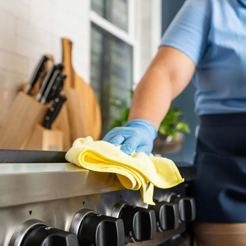 48 Pack 16 Inch by 16 Inch Microfiber Cleaning Towels Highly Absorbent Lint Free Multi Purpose Safe