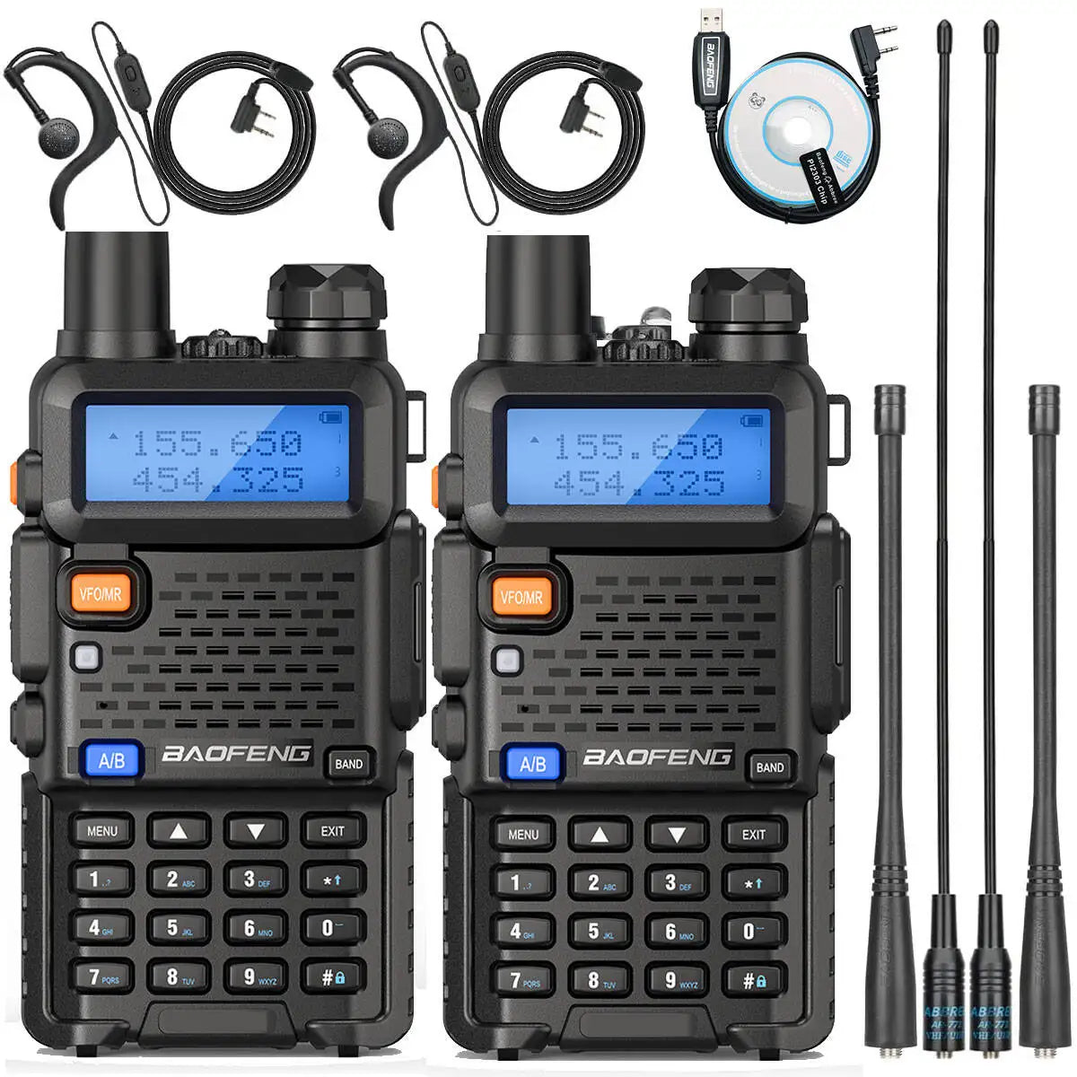 Baofeng UV5R Dual Band Walkie Talkie 128 Channel VOX
