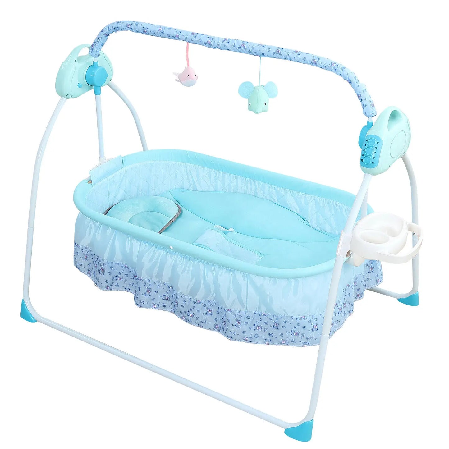 Electric Baby Rocker Swing Crib Cot Bed Infant Cradle with Bluetooth Music