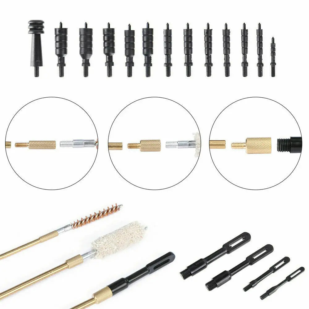 Bronze Hole Brush and Brass Tactical Quick Cleaning Supplies Universal Gun Cleaning Kit