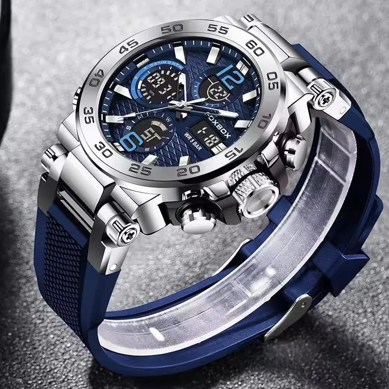 LIGE Luxury LED Display Men's Wristwatch Fashion Luminous Sport Waterproof Calendar Quartz Watch