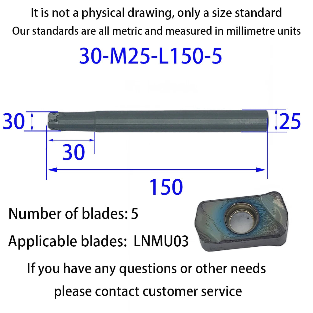 DMIX EXN03R Milling Cutter Bar LNMU0303 Fast Feed Double-sided Insert Tool milling Tool Holder