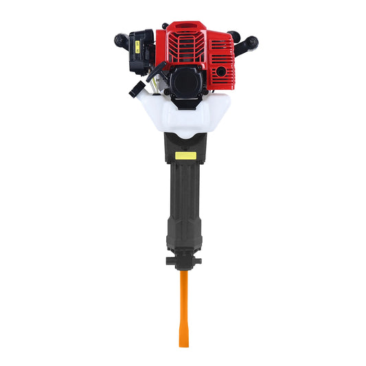 Demolition Jack Hammer 1900W, 52CC Gas Powered Breaker With 1500bpm Impact Frequency, 20-55J Impact Energy for Concrete Rock Breaking, Point & Flat Chisel