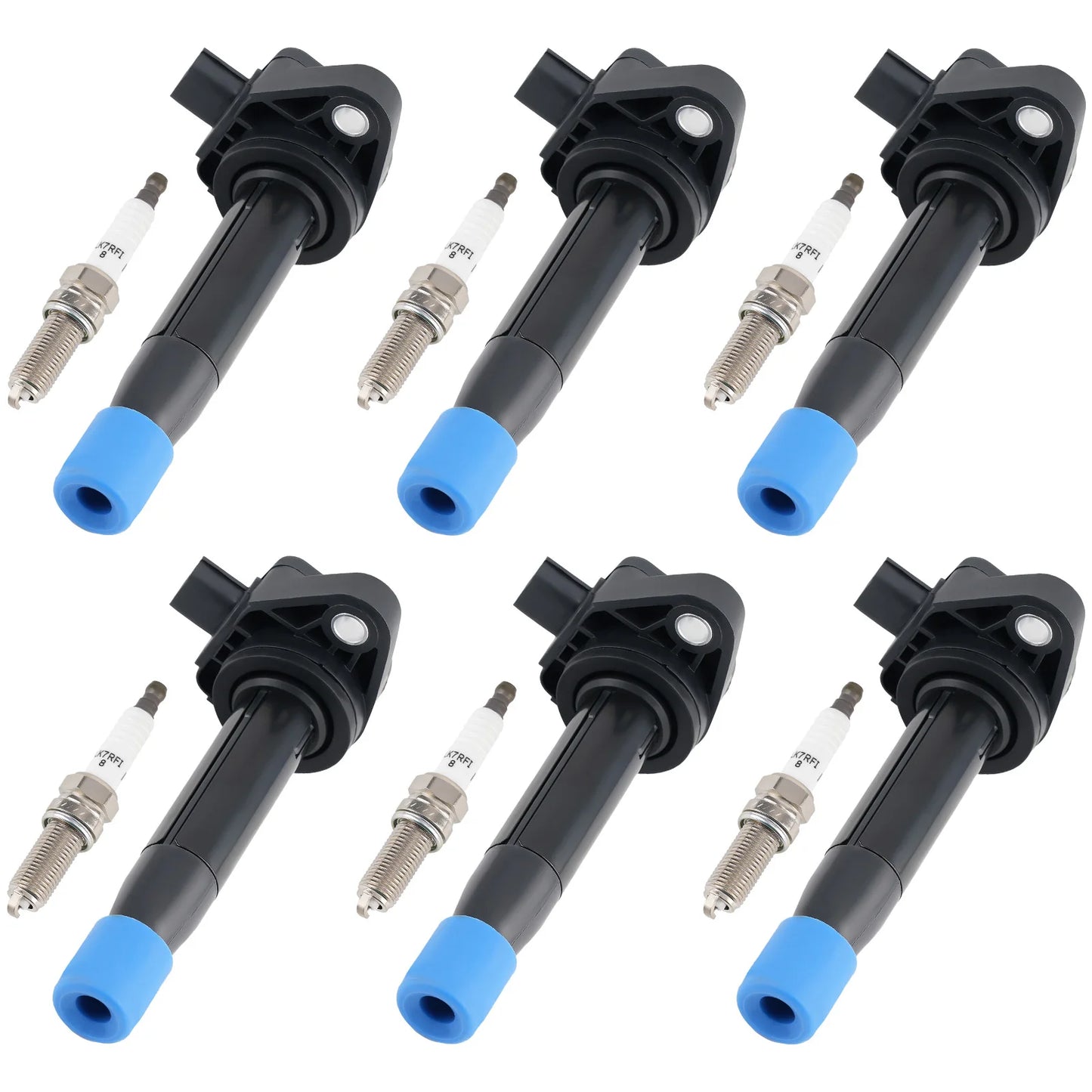 6 Pieces Ignition Coils And 6 Spark Plugs For Acura RDX ZDX Honda Pilot UF624