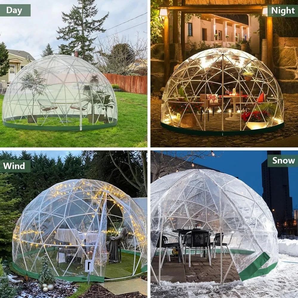 Garden Dome Igloo Twelve By Seven Point Two Feet Geodesic Dome Greenhouse Weatherproof Bubble Tent Transparent Outdoor Garden Shelter