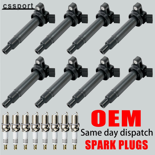8X Ignition Coils And 8X Iridium Spark Plugs Toyota Tundra Sequoia 4.7L V8 UF230