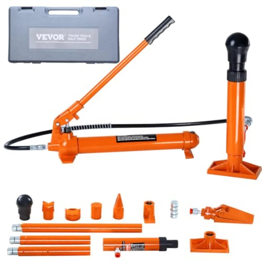 Porta Power 12 Ton Portable Hydraulic Jack Kit With 4.6 Foot Hose Long Handle
