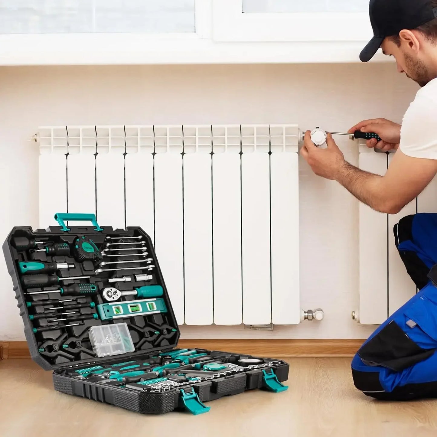 198 Piece Home And Car Tool Set With Ratchet Sockets