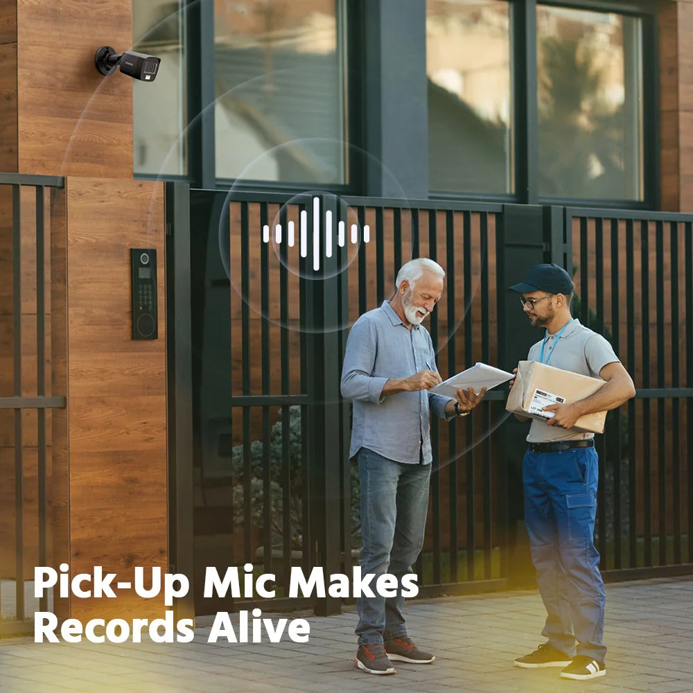 Annke 3K 5MP Dual Light Audio Fixed Bullet Camera 2.8mm Lens CCTV Video Surveillance Camera with Built-in Mic