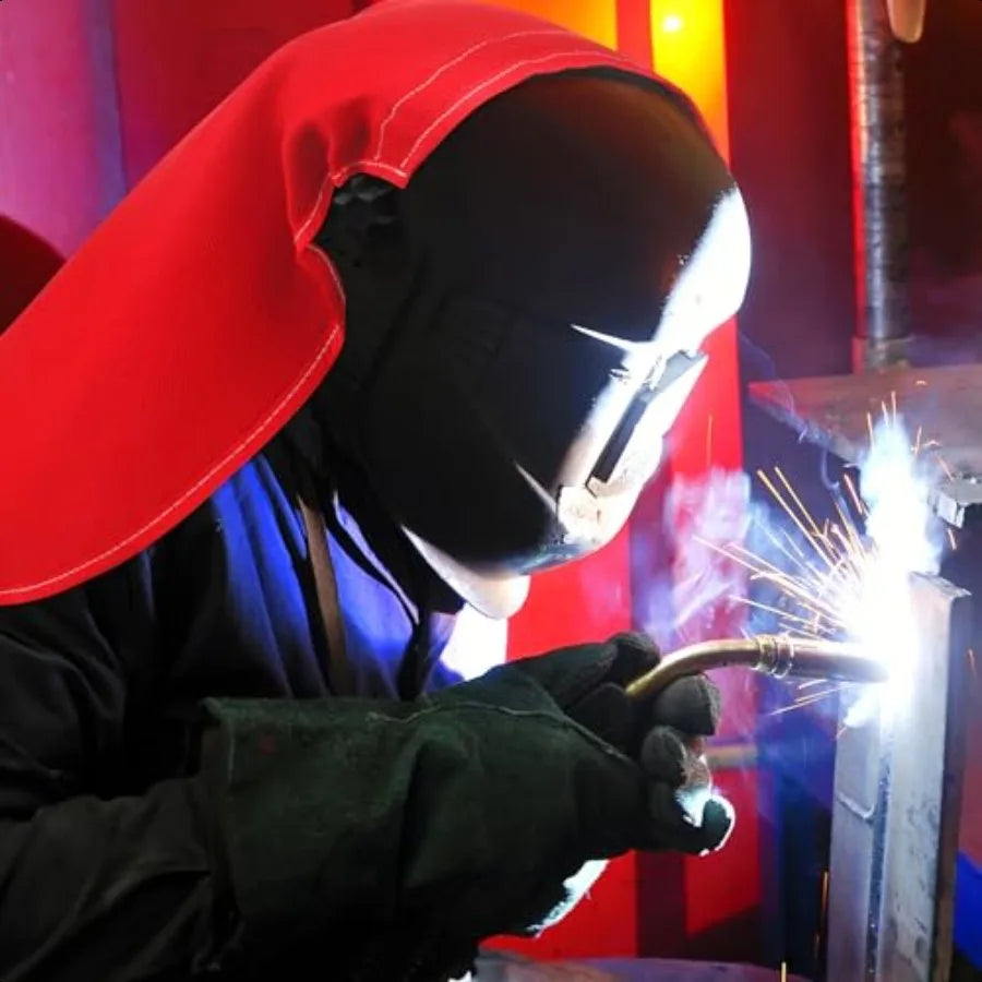 2 Pcs Welding Helmet Cover Welding Hood Welding Neck Protector Helmet Extended Cover Welding Head Cover Helmet Extended FR Cott