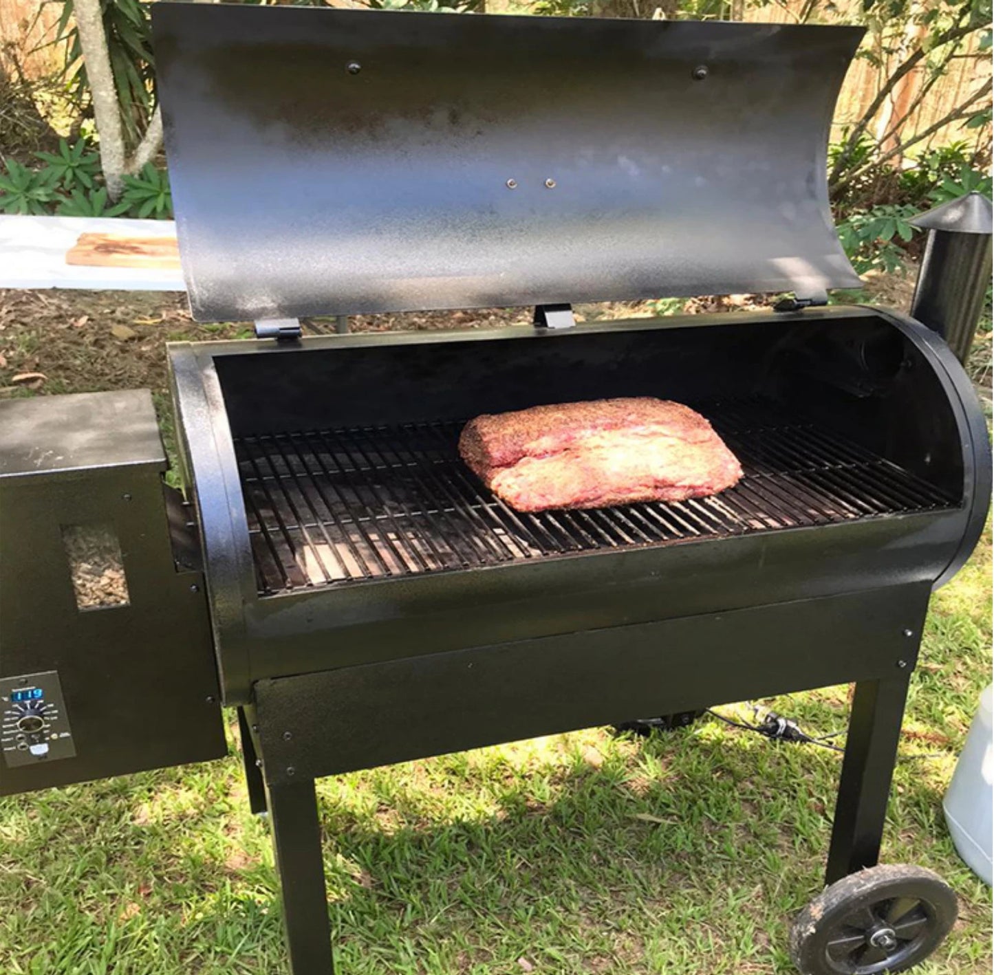 XMSJ Modern Wood Pellet Smoker Grill With Color Screen WiFi Controller