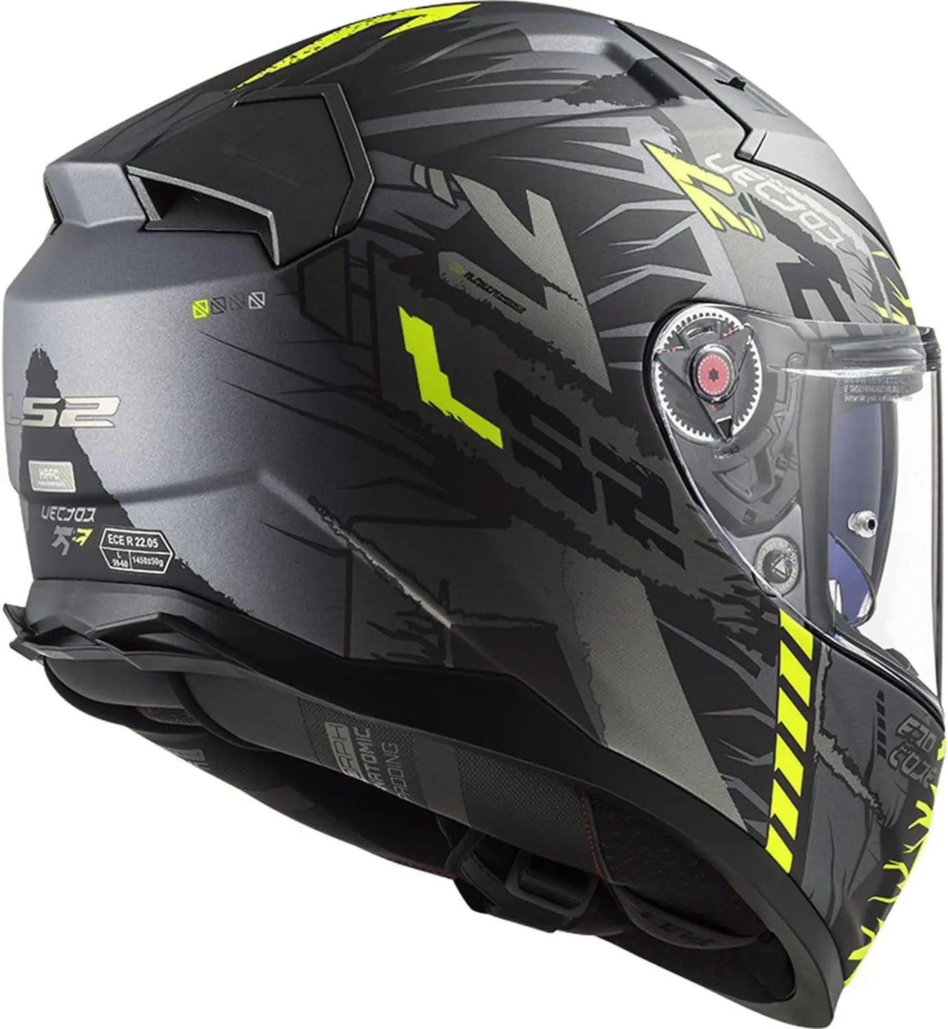 Helmets Full Face Citation II Techbot (Matte Titanium Hi-Vis Yellow - X-Small)
