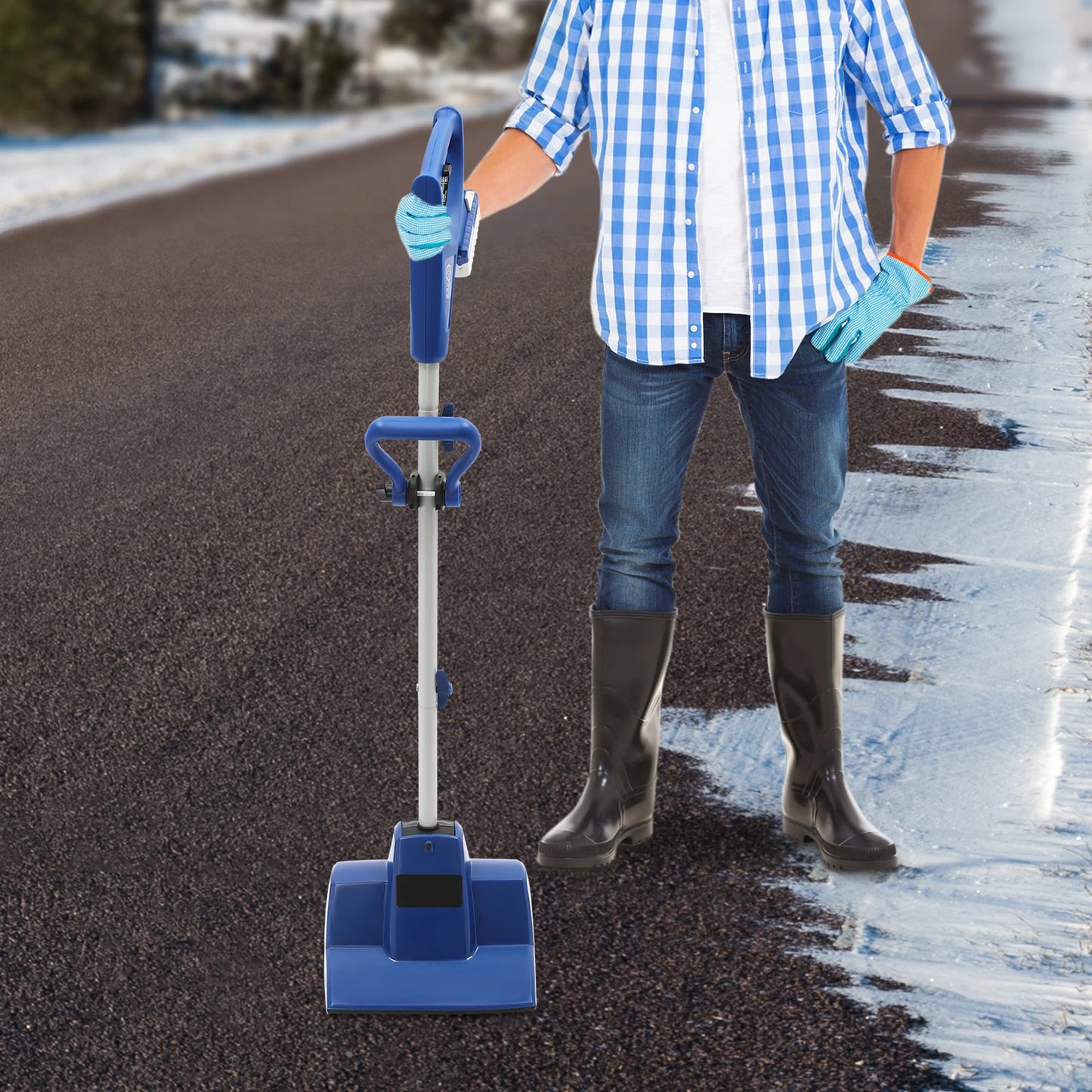 Cordless Rechargeable Snow Thrower Long Lasting Endurance Snow Sweeper User Friendly Design