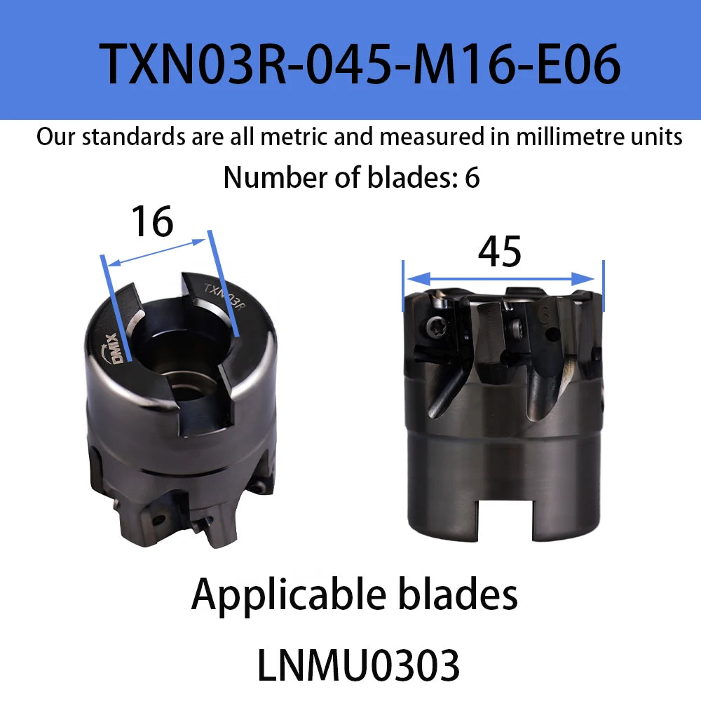DMIX EXN03R Milling Cutter Bar LNMU0303 Fast Feed Double-sided Insert Tool milling Tool Holder