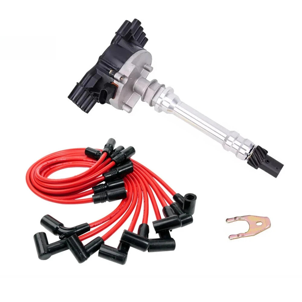 Ignition Distributor Spark Plugs Wires Set for GMC Cadillac