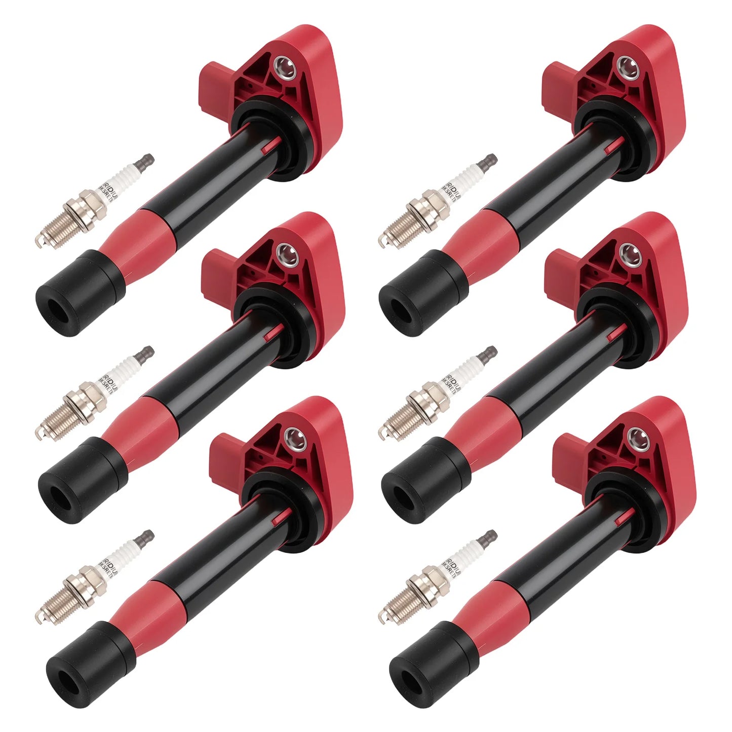 6X Ignition Coil Spark Plug Set for Honda Accord Odyssey 3.0L 3.5L V6 1999-2004