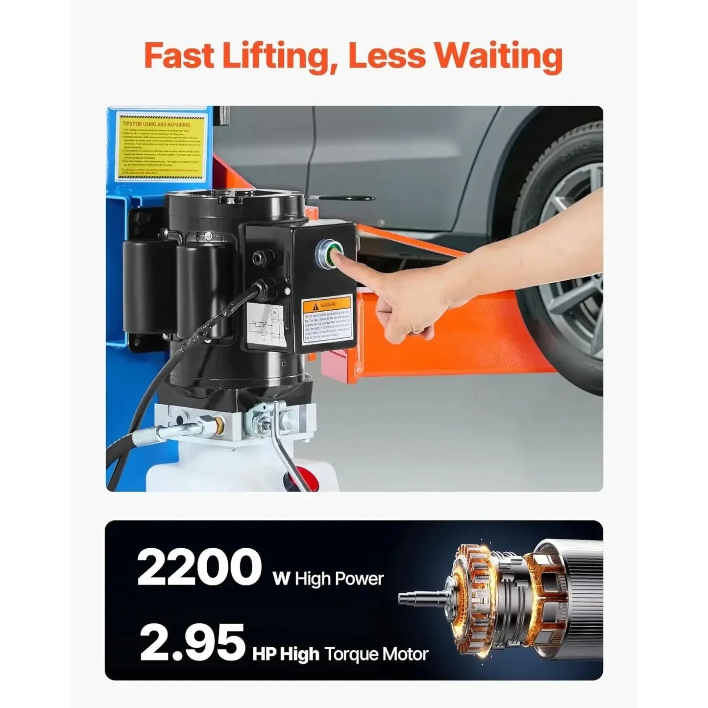 Two Post Car Lift 12000 Lbs Capacity 220V 2.95 HP Auto Hoist Sedan SUV