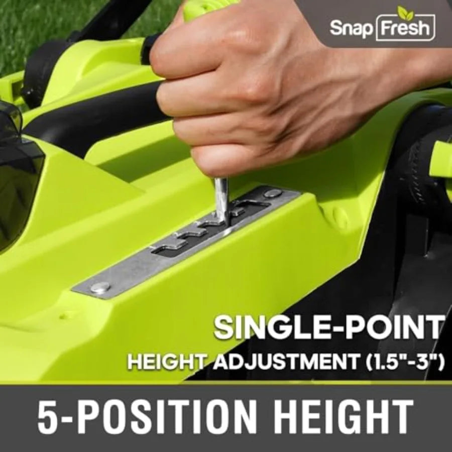 SHXI 40V Cordless Electric Lawn Mower With Dual 4.0Ah Batteries And Fast Charger