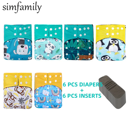 Reusable Waterproof Bamboo Charcoal Pocket Baby Diaper