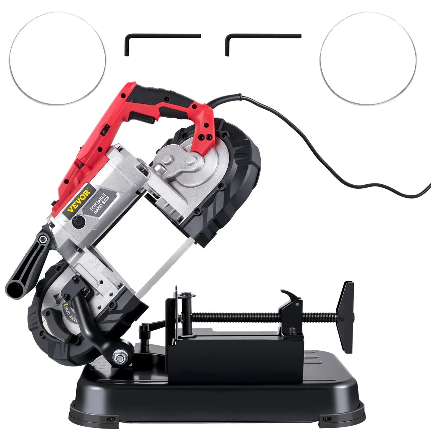 SucceBuy Portable Band Saw 5 Inch Cutting Capacity Cordless 10 Amp Motor