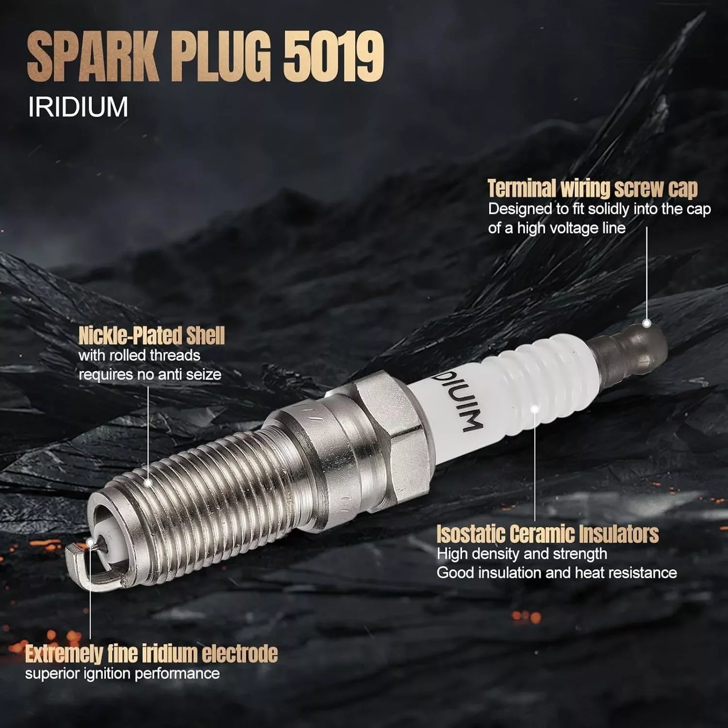Carbole 8 Pack Iridium Spark Plugs For LT1 L83 L86