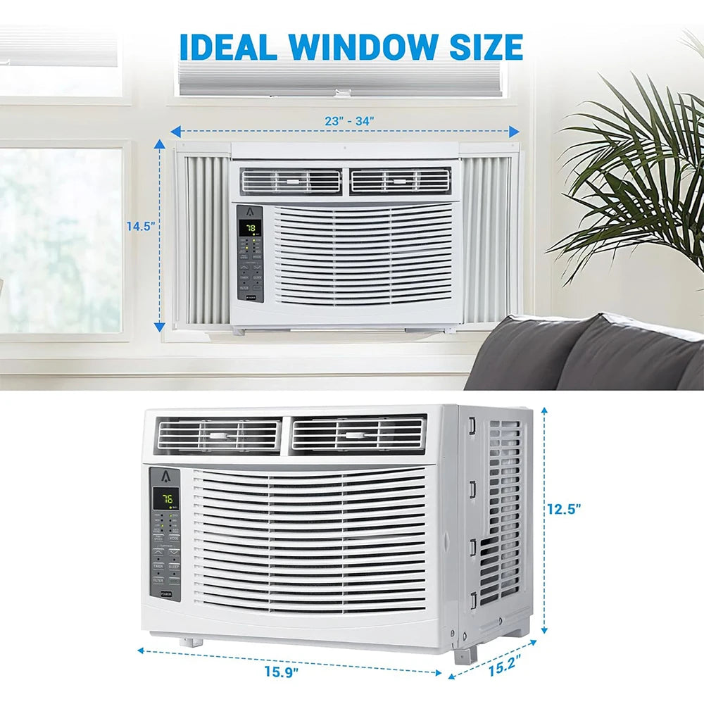 Acekool 6000 BTU Window Air Conditioner 250 Sq Ft With WiFi Controls 4 In 1