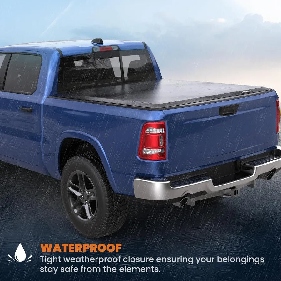 Roll Up Soft Vinyl Tonneau Cover For Dodge Ram 1500 Fleetside 2009 To 2024