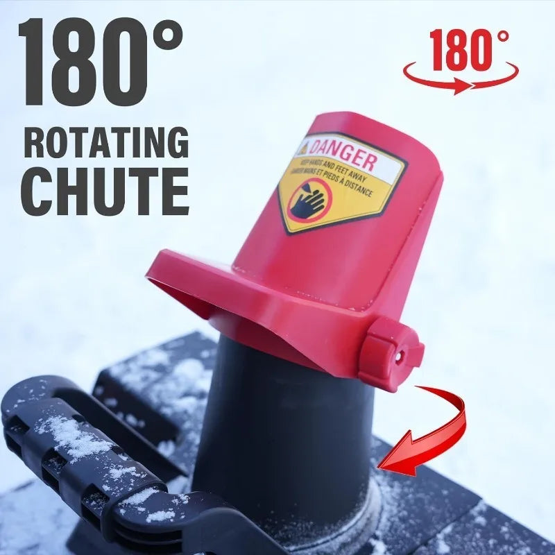 MZK 23 Inch Electric Walk Behind Snow Blower with 30 Foot Throwing Distance and 15 Amp Motor