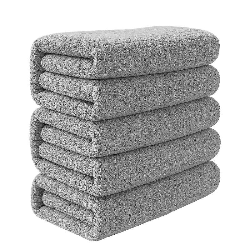 4 Pieces Set Luxury Bamboo Fiber Towels for Home Bath Thick Absorbent Cotton Towels Adults Face Towels