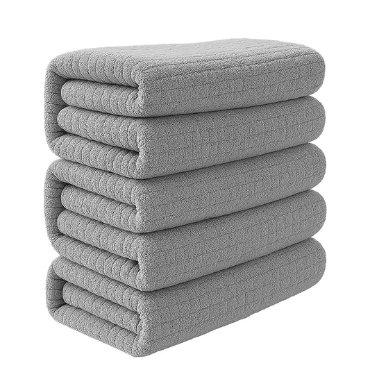 4 Pieces Set Luxury Bamboo Fiber Towels for Home Bath Thick Absorbent Cotton Towels Adults Face Towels
