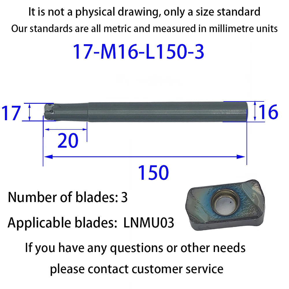 DMIX EXN03R Milling Cutter Bar LNMU0303 Fast Feed Double-sided Insert Tool milling Tool Holder