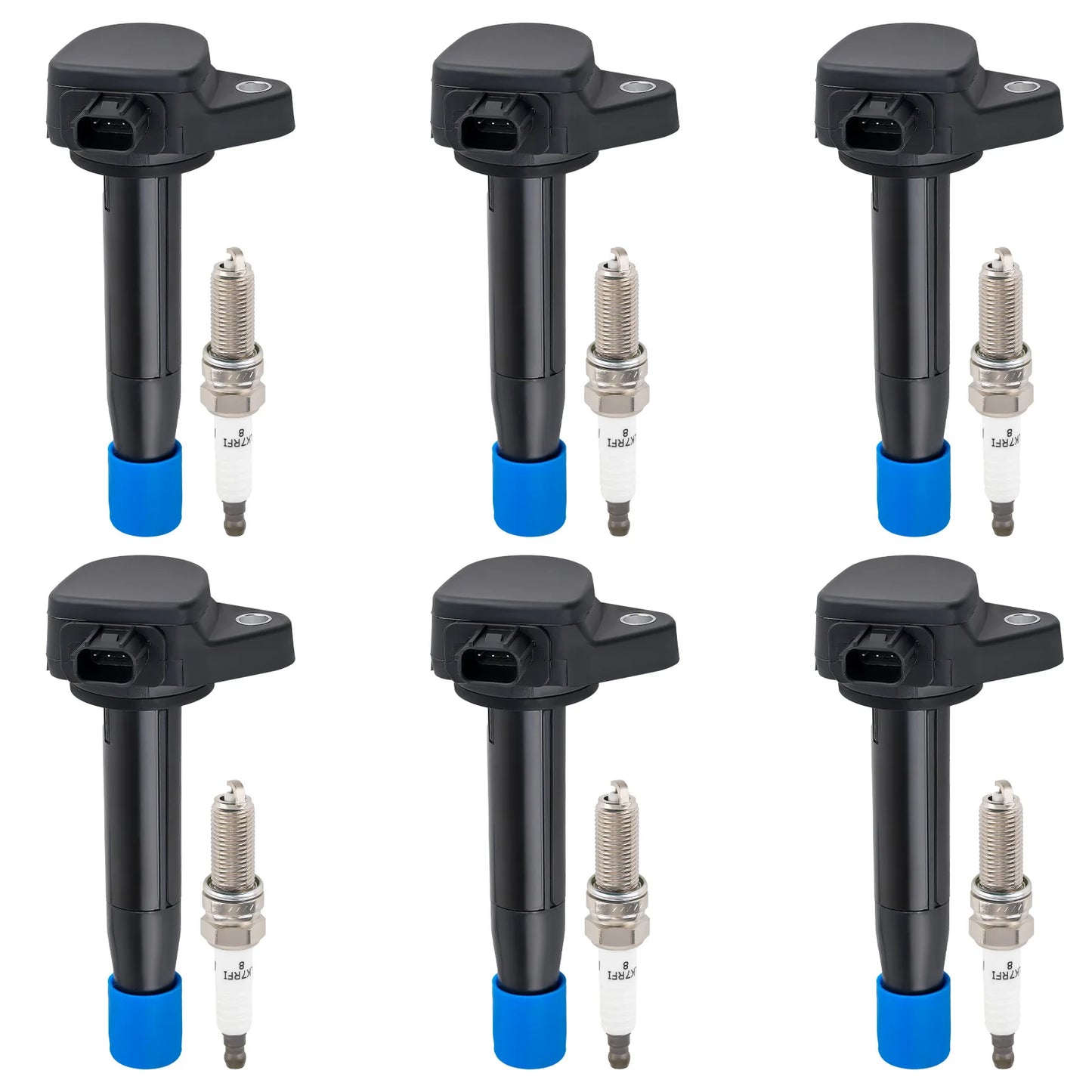 6 Pieces Ignition Coils And 6 Spark Plugs For Acura RDX ZDX Honda Pilot UF624