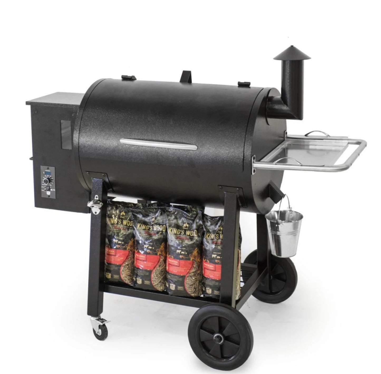 XMSJ Modern Wood Pellet Smoker Grill With Color Screen WiFi Controller