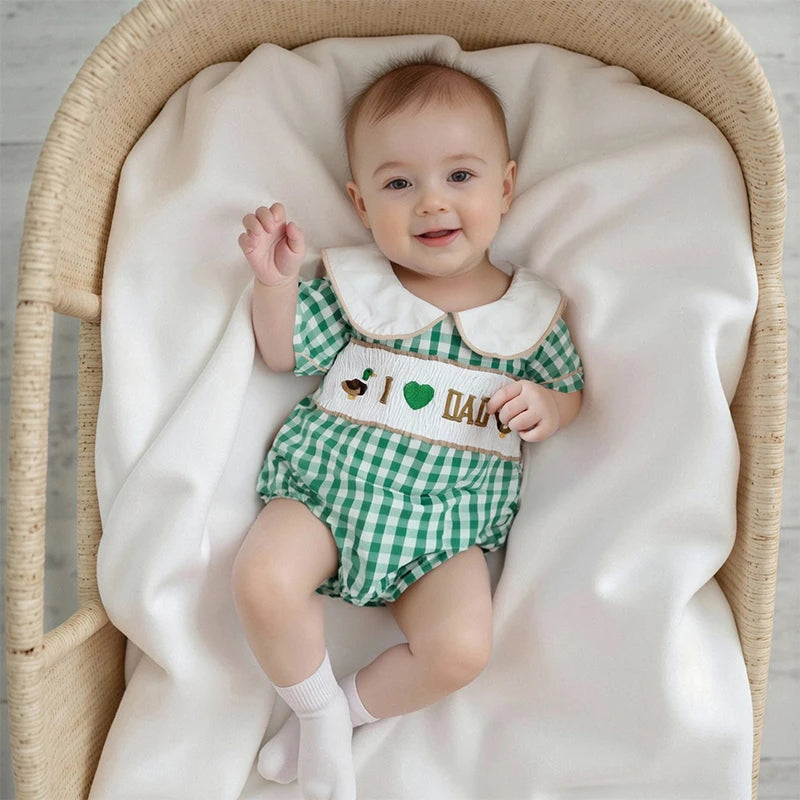 Infant Boys Sleeveless Romper Bear Applique Striped Cute