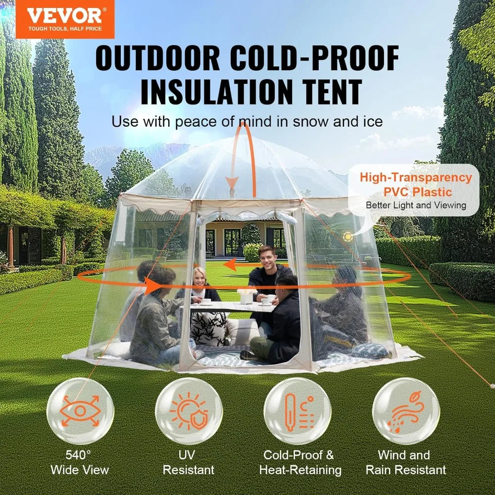 Upgraded Pop Up Bubble Tent For 4 To 8 People Outdoor Dome