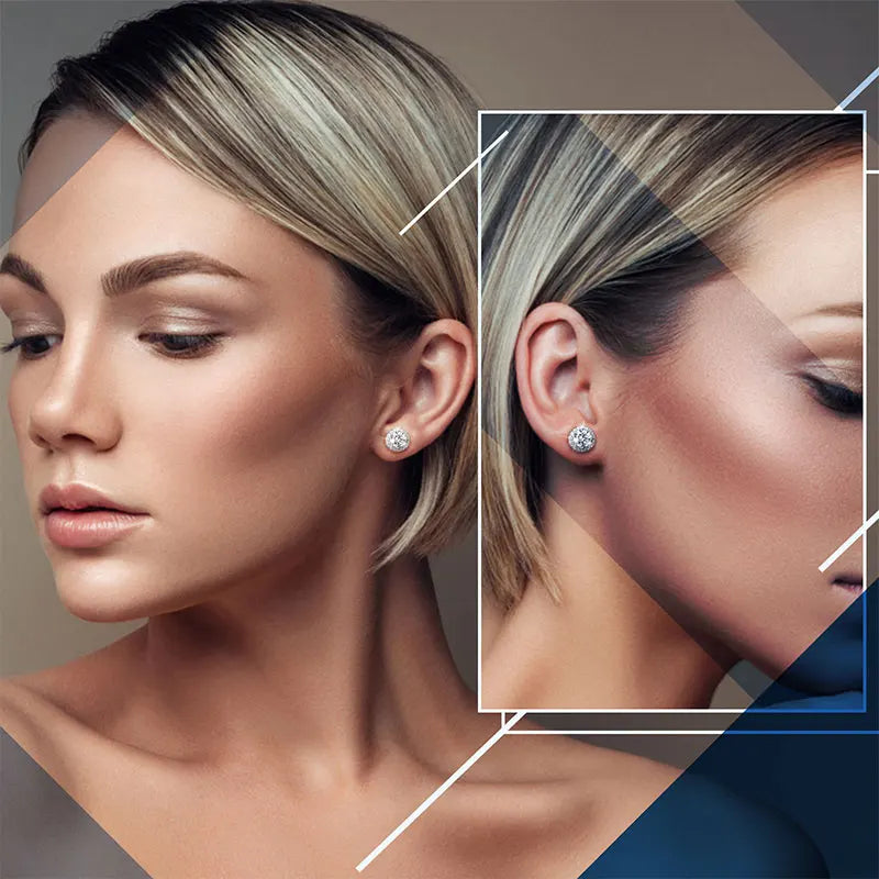 Tuhe Unisex VVS1 Moissanite Women Earrings 925 Silver Fine Jewelry 3MM 4MM 5MM Fashion Earrings Gift