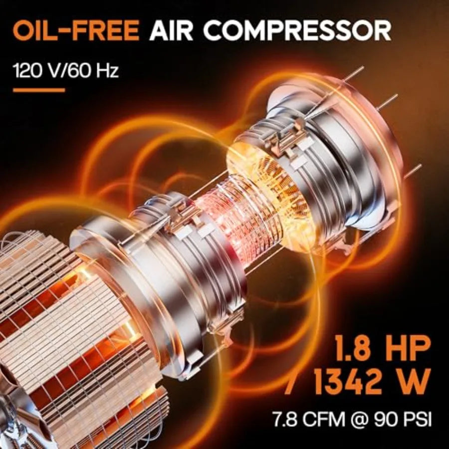 20 Gallon Vertical Air Compressor 1.8 HP Copper Motor 120 PSI Ultra Quiet